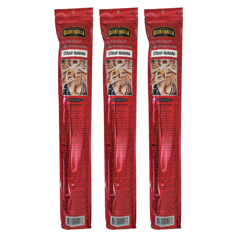 19" Jumbo Bluntwalla Straw-Banana Scent Incense Pack