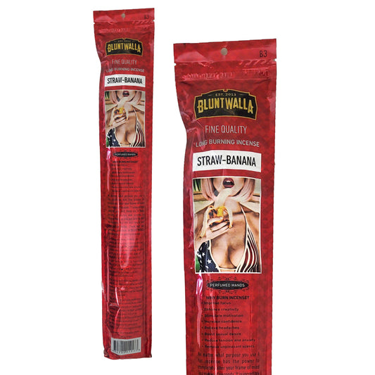 19" Jumbo Bluntwalla Straw-Banana Scent Incense Pack
