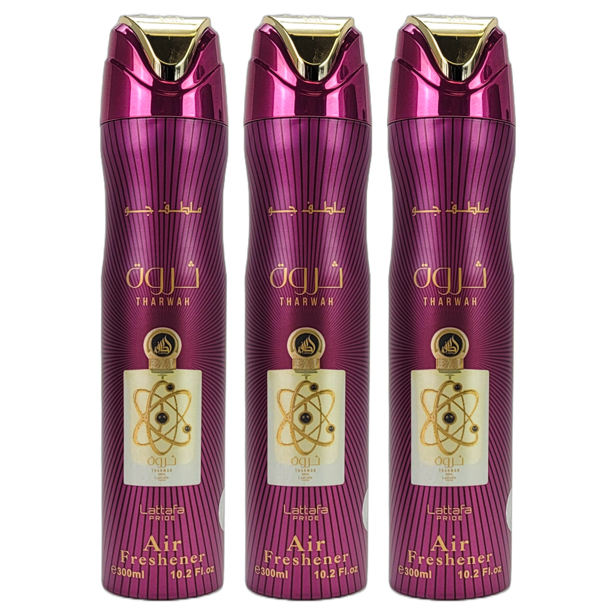 Tharwah GOLD Aerosol Air Freshener Spray, 300ml, by Lattafa