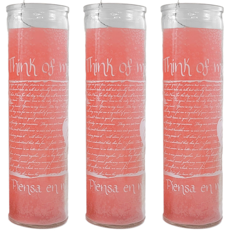 7 Day Candle, Think of Me (Pink)