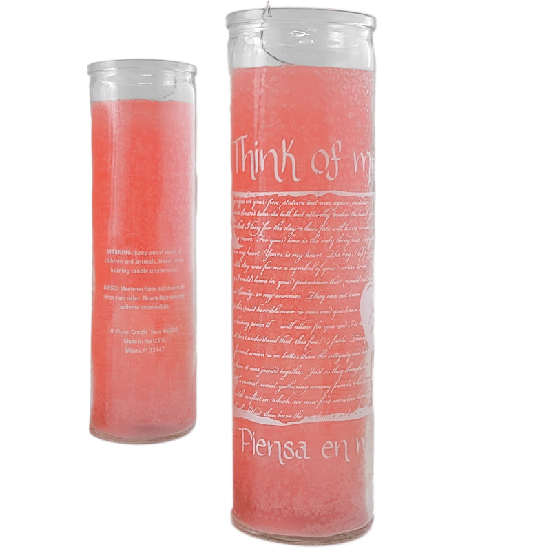 7 Day Candle, Think of Me (Pink)
