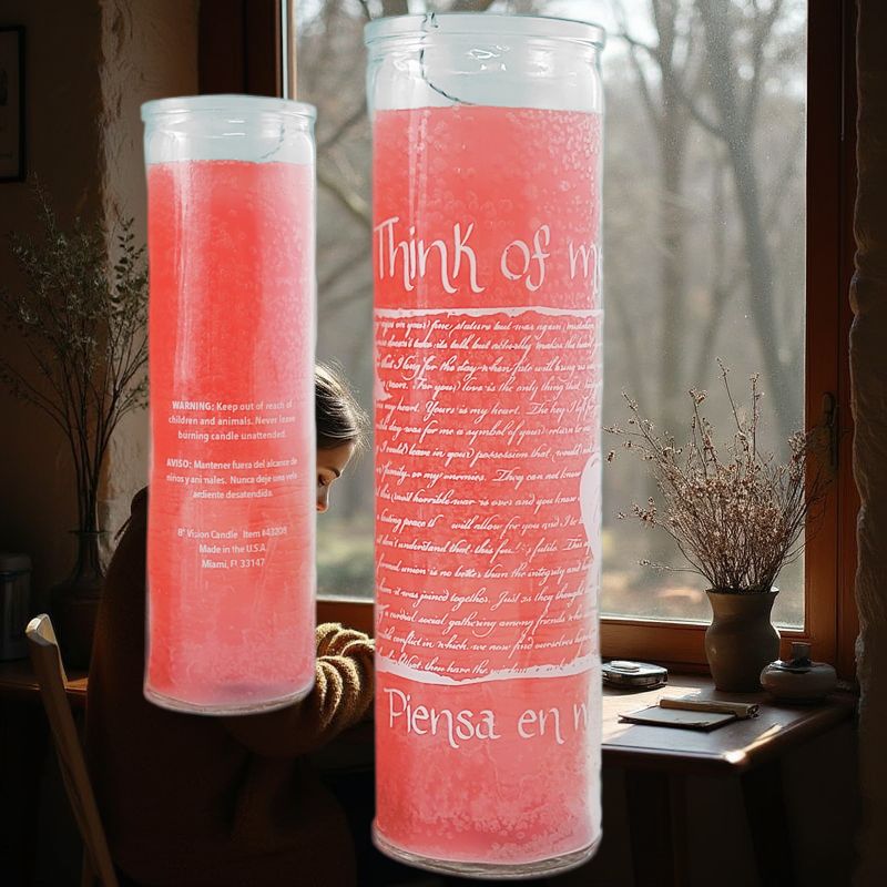 7 Day Candle, Think of Me (Pink)