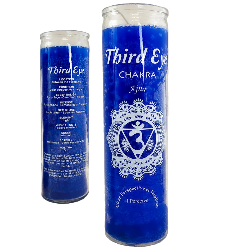 7 Day Candle, Third Eye Chakra Ajna (Indigo)