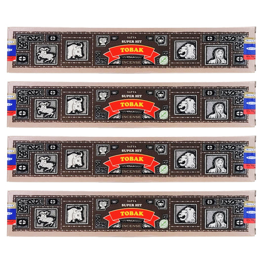 Super Hit Tobak Scent Incense Sticks by Satya BNG, 15g Packs