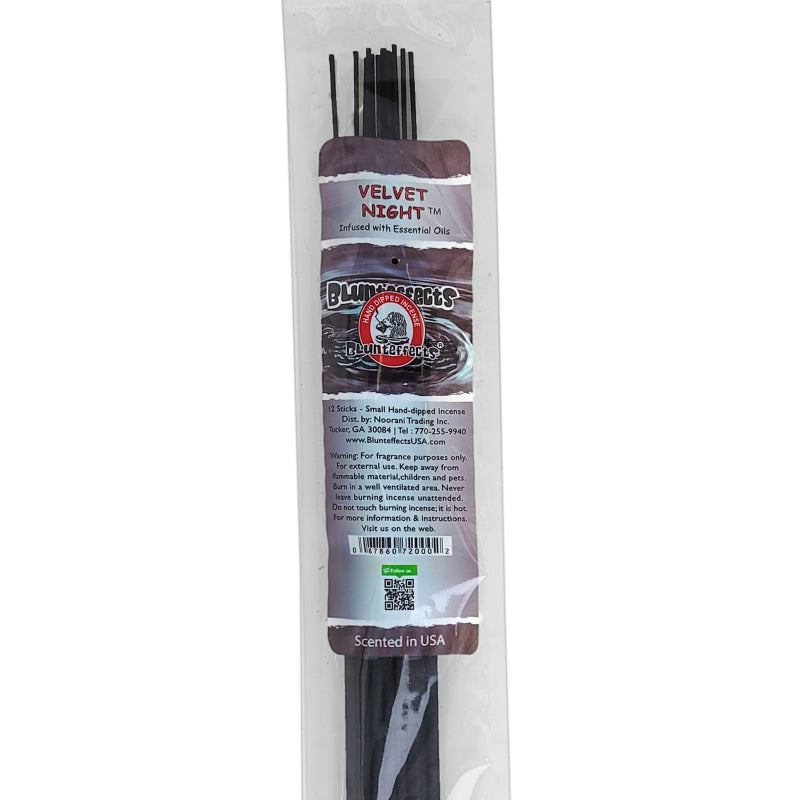 10.5" BluntEffects Incense Fragrance Wands, 12-Pack Velvet Night