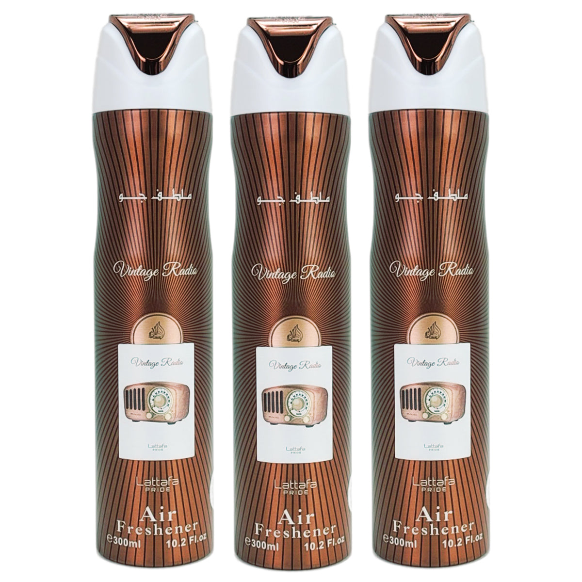 Vintage Radio Aerosol Air Freshener Spray, 300ml, by Lattafa