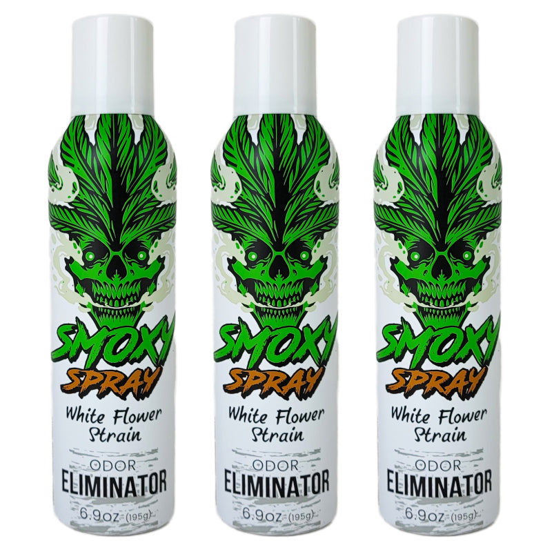 White Flower Strain Scent, Smoxy 6.9oz Aerosol Odor Eliminator Sprays