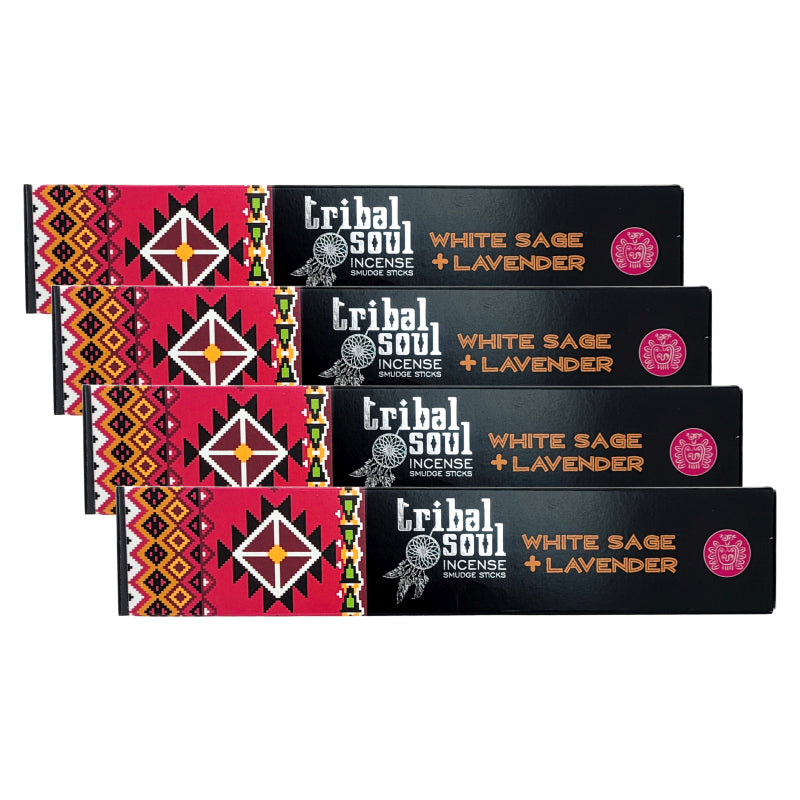 White Sage + Lavender 15g 8" Incense Pack, by Tribal Soul