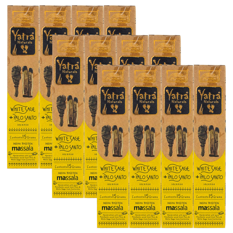 White Sage + Palo Santo Parimal Yatra Naturals Incense Sticks, 15g Packs