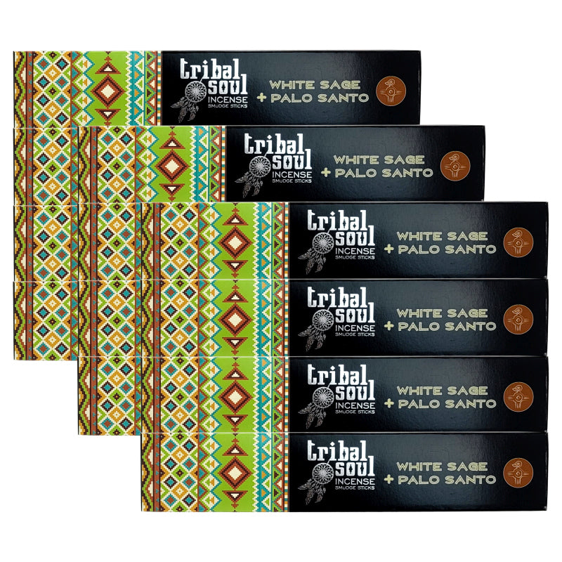 White Sage + Palo Santo 15g 8" Incense Pack, by Tribal Soul