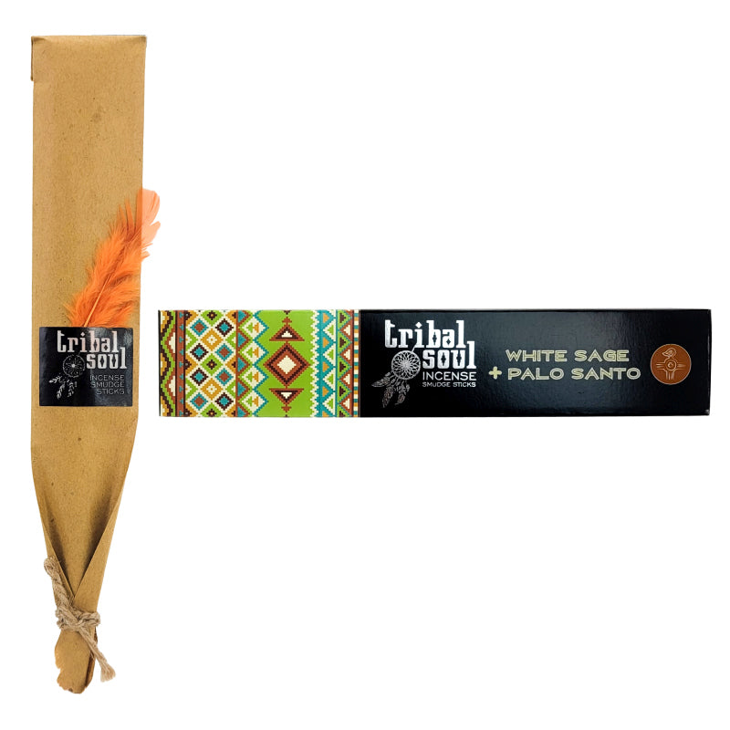 White Sage + Palo Santo 15g 8" Incense Pack, by Tribal Soul