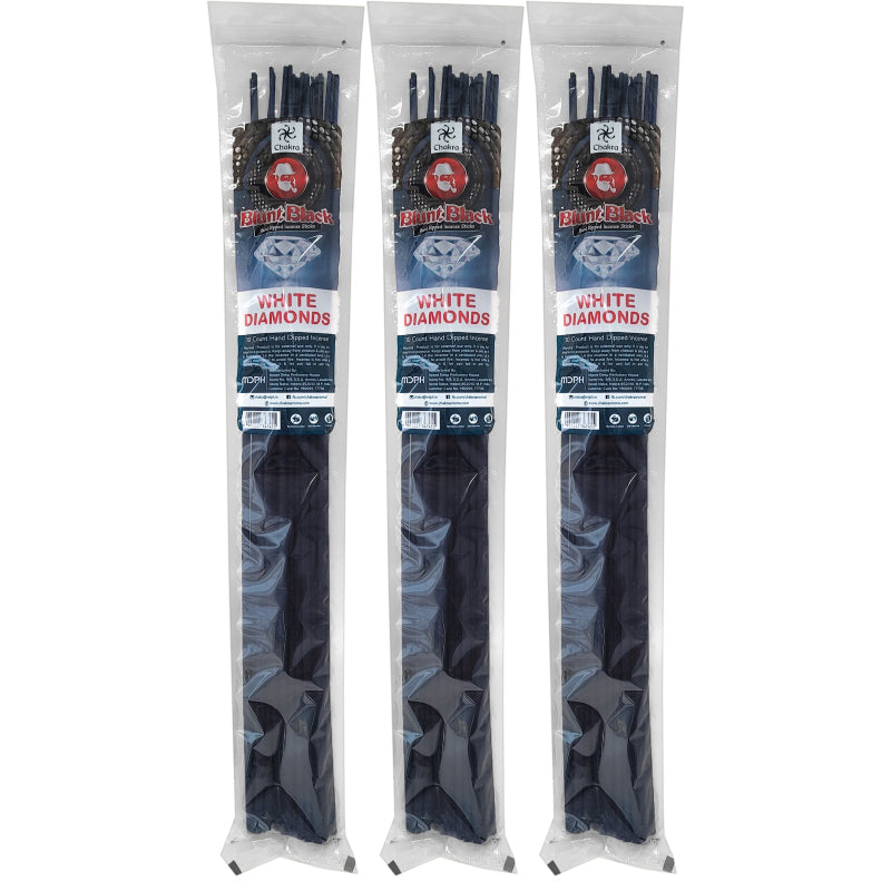 White Diamonds Type Scent 19" Blunt Black Jumbo Incense