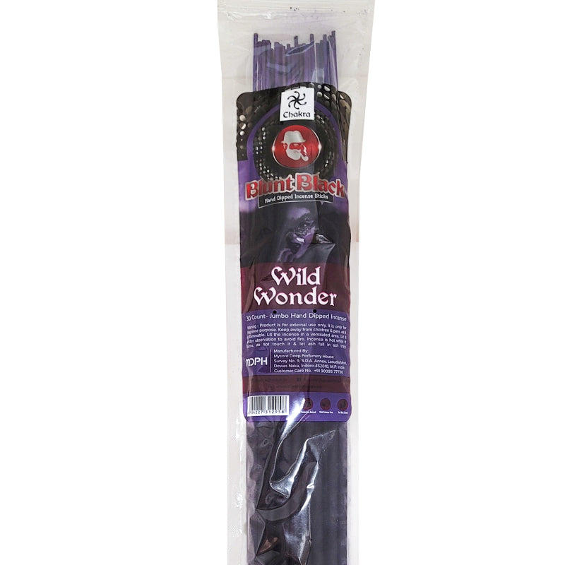 Wild Wonder Scent 19" Blunt Black Jumbo Incense