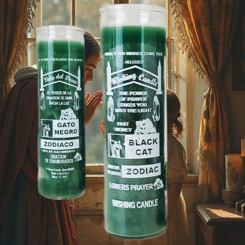 7 Day Candle, Wishing Candle (Green)