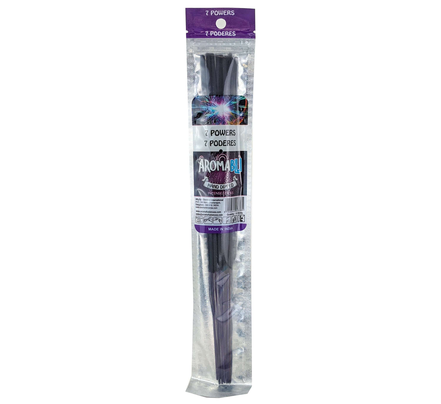 AromaBlu Hand Dipped 11" Incense Sticks, 7 Powers Scent