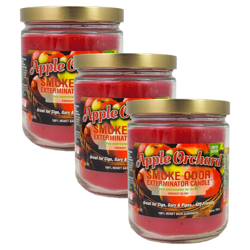 Apple Orchard 4" Odor Exterminator Glass Jar Candle 13oz