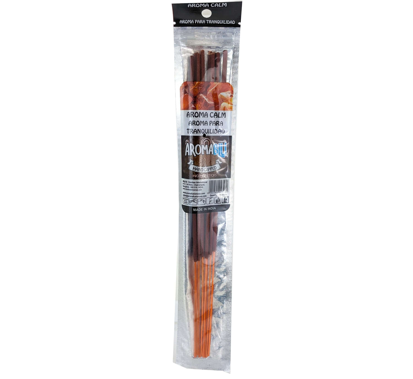AromaBlu Hand Dipped 11" Incense Sticks, Aroma Calm Scent