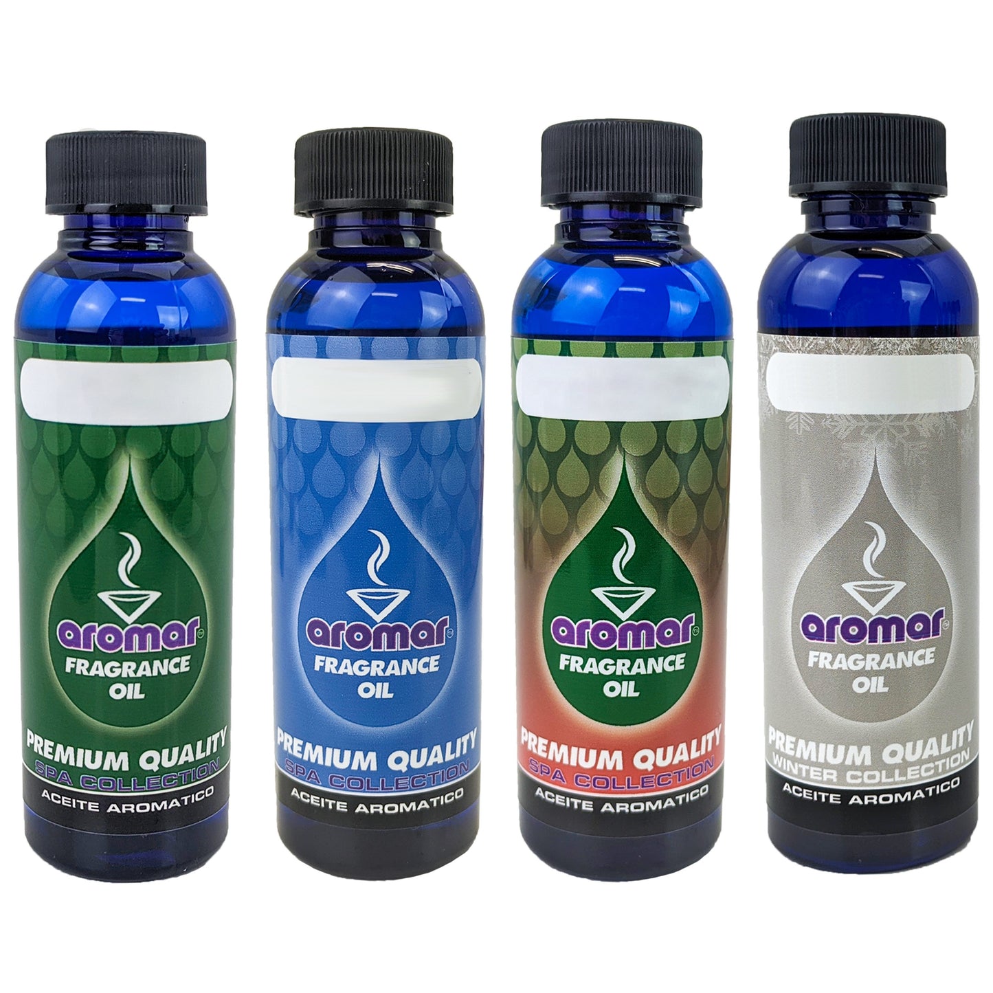 4-Pack Assorted Aromar Fragrance Oils, 2oz/60ml