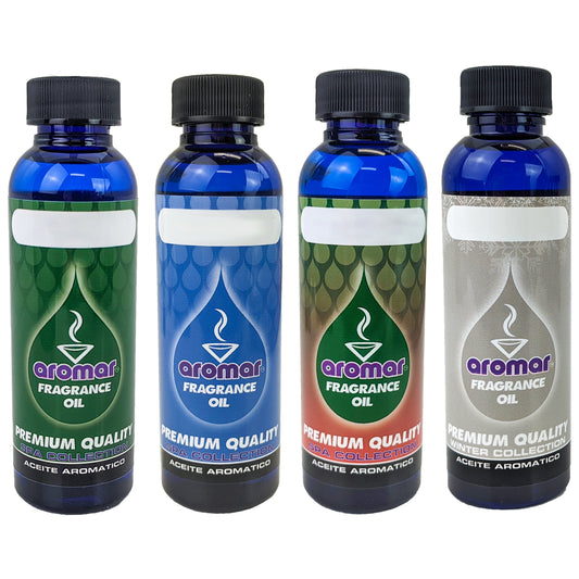 4-Pack Assorted Aromar Fragrance Oils, 2oz/60ml