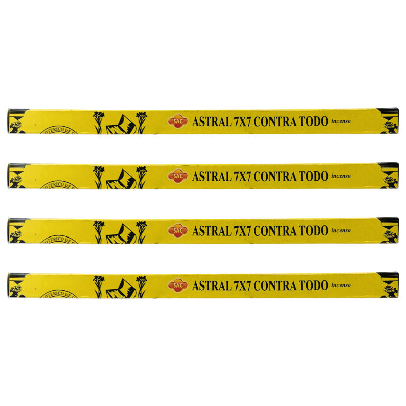 Sac Astral 7x7 Contra Todo Incense Sticks, 8ct Square Packs