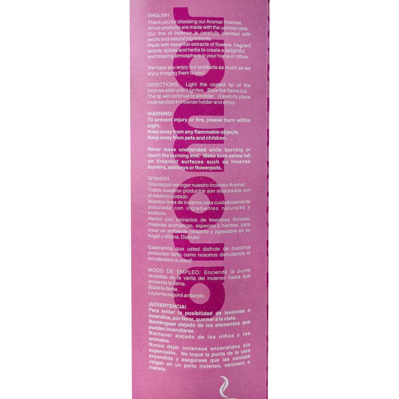 Baby Powder Scent 11" Aromar Incense Sticks, 20-Stick Pack