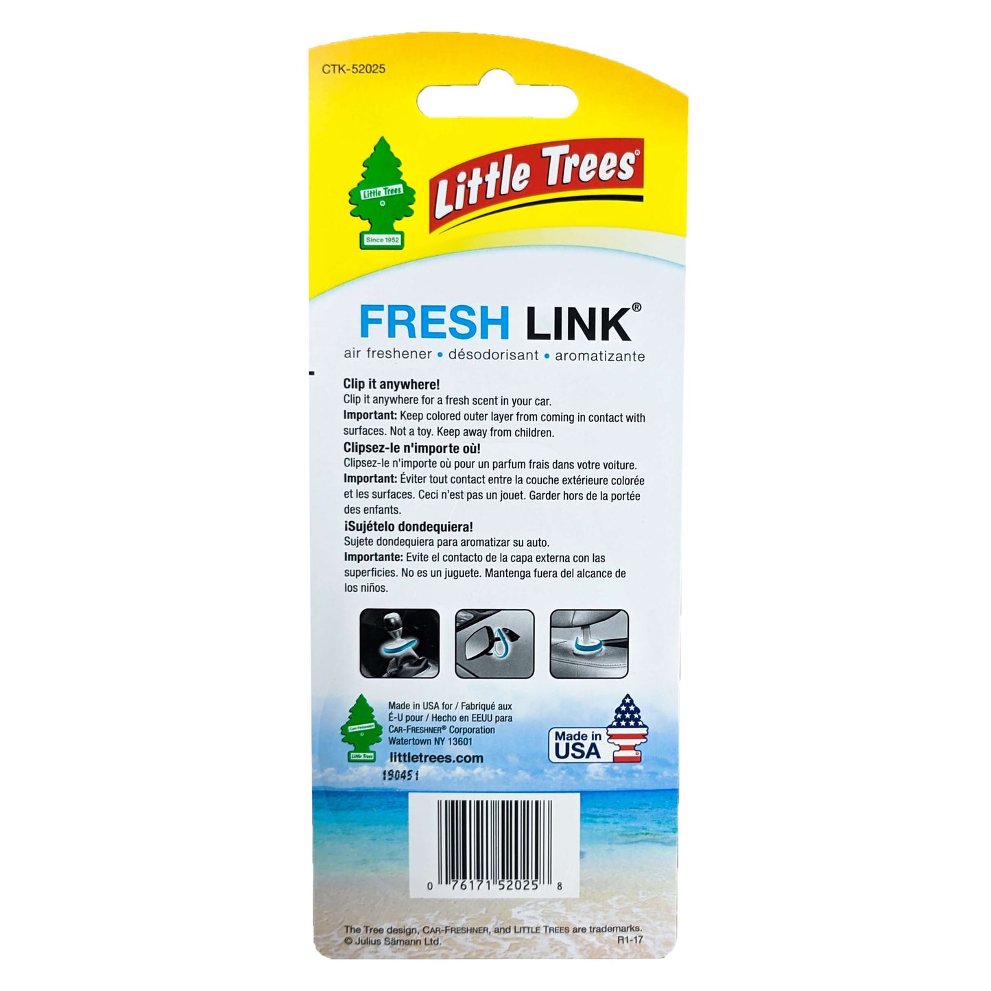 Caribbean Colada Scent Little Trees Fresh Link Air Freshener