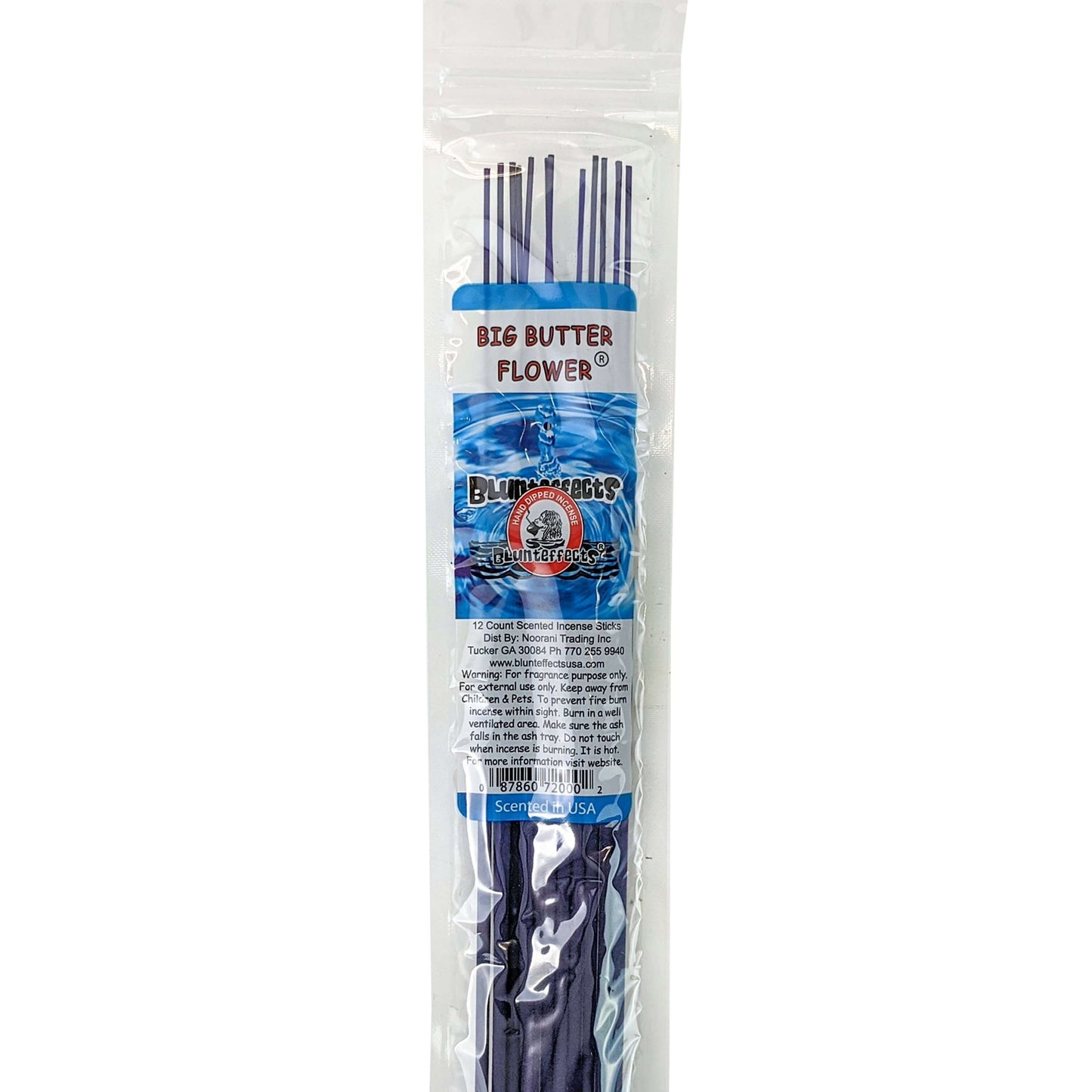 10.5" BluntEffects Incense Fragrance Wands, 12-Pack Big Butter Flower Scent