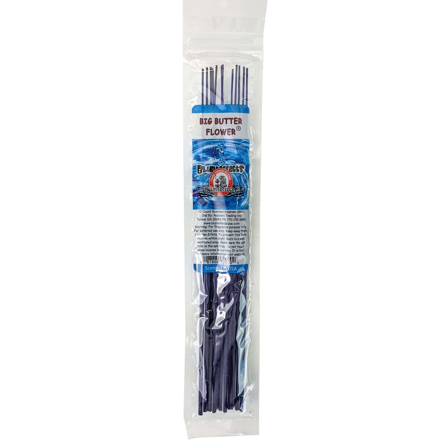 10.5" BluntEffects Incense Fragrance Wands, 12-Pack Big Butter Flower Scent