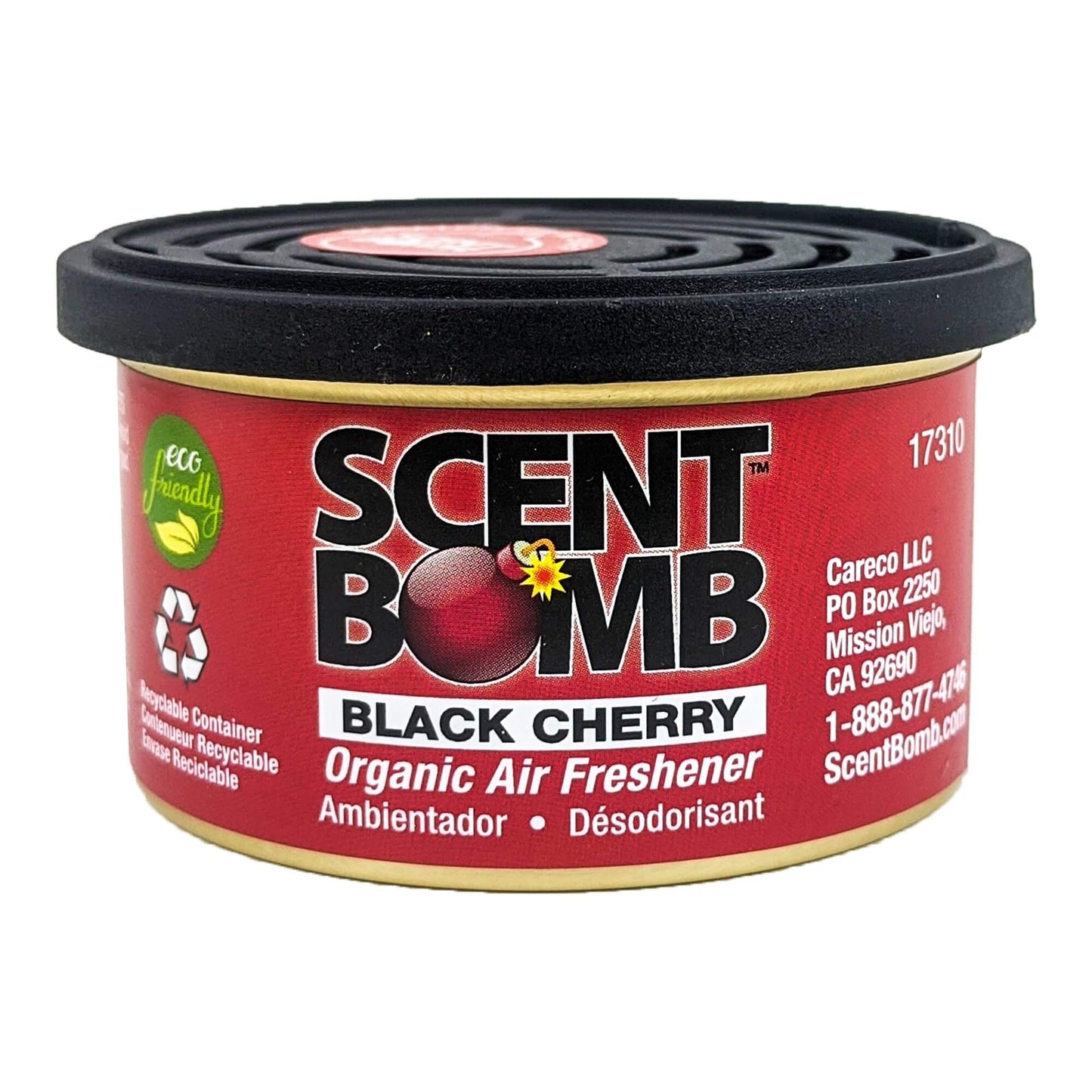 Black Cherry Scent Bomb Organic Air Freshener Scent Can
