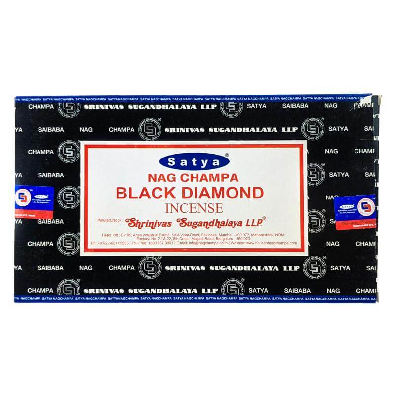 Satya Nag Champa Black Diamond Incense Sticks, 15g Pack