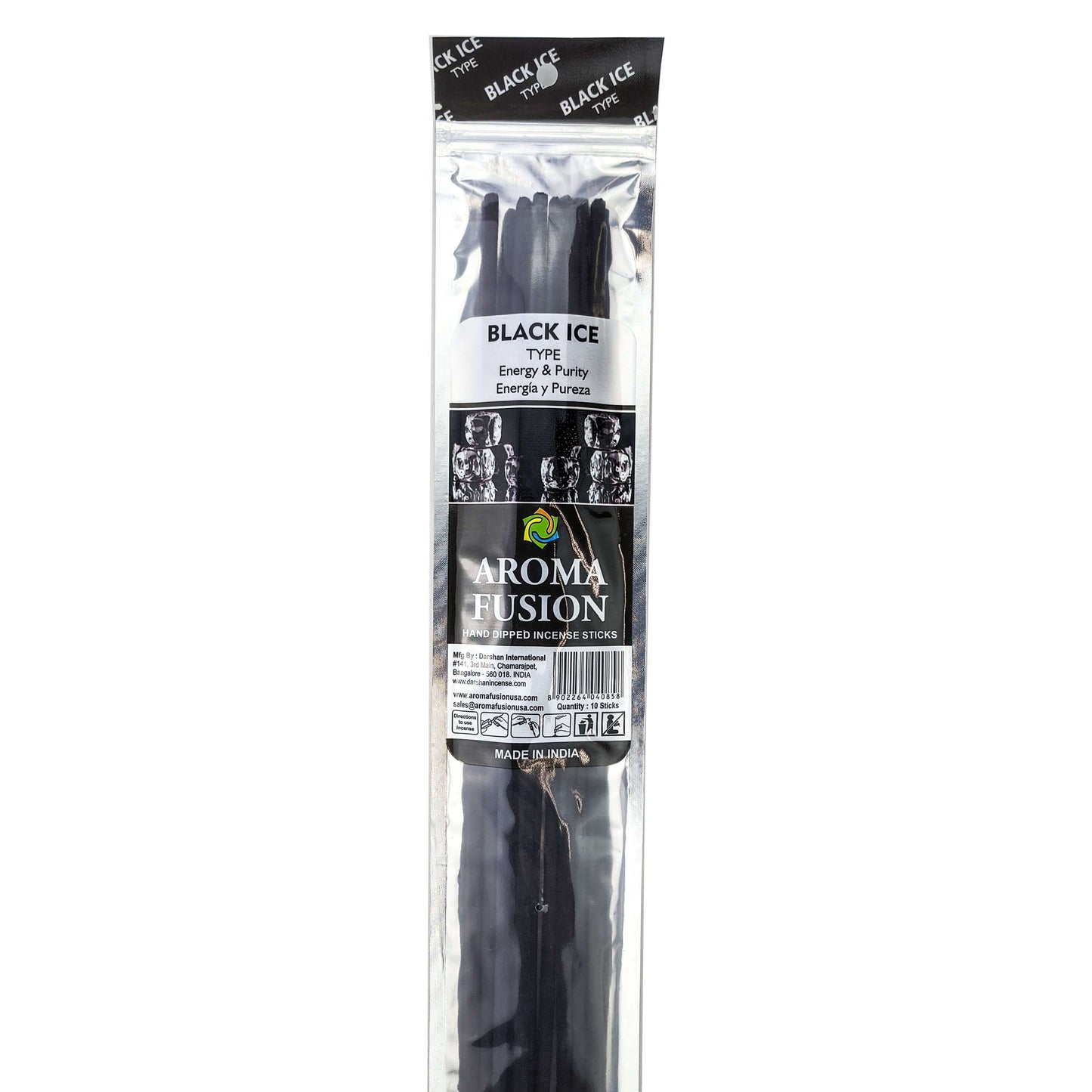 Black Ice TYPE Scent Aroma Fusion 19" Jumbo Incense, 10-Stick Pack