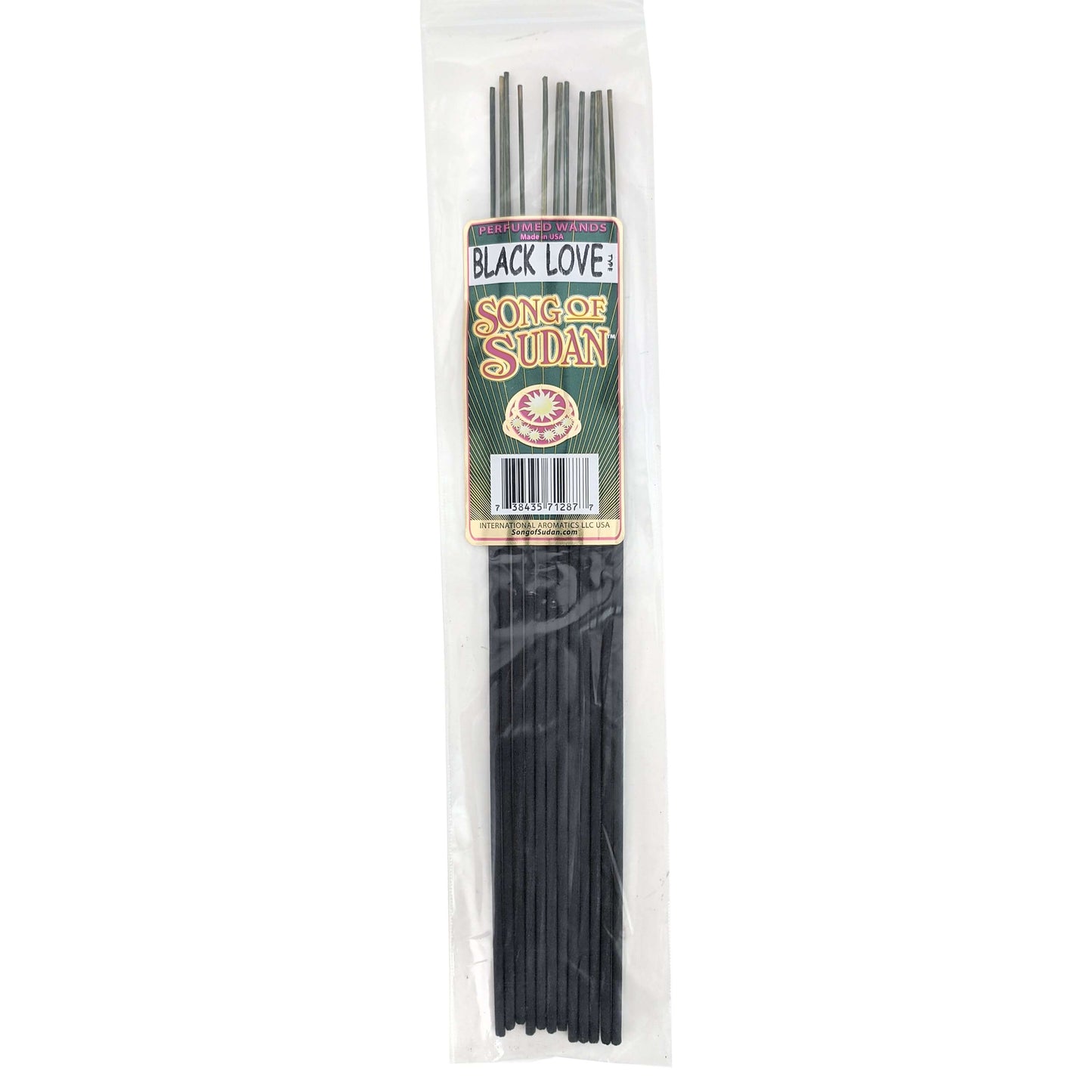 Song Of Sudan Handmade 10" Incense Sticks - Black Love Type Scent - 12 Sticks