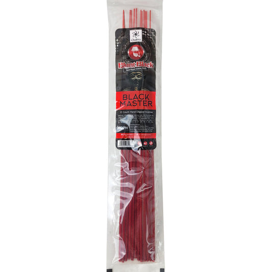 Black Master Scent 10.5" Blunt Black Incense, 12-Stick Pack