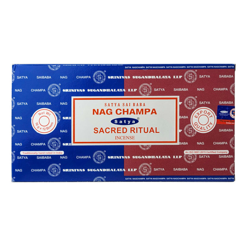 Satya Nag Champa + Sacred Ritual Incense Sticks, 16g Combo Pack