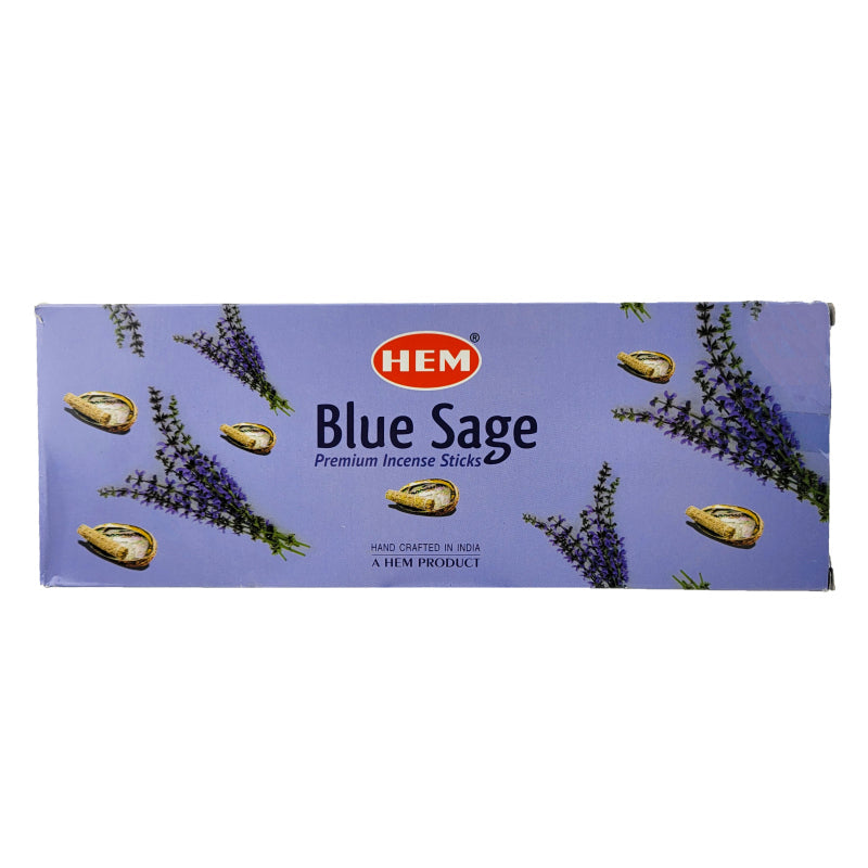 HEM Incense Sticks 20-Stick Hex Packs, Blue Sage Scent