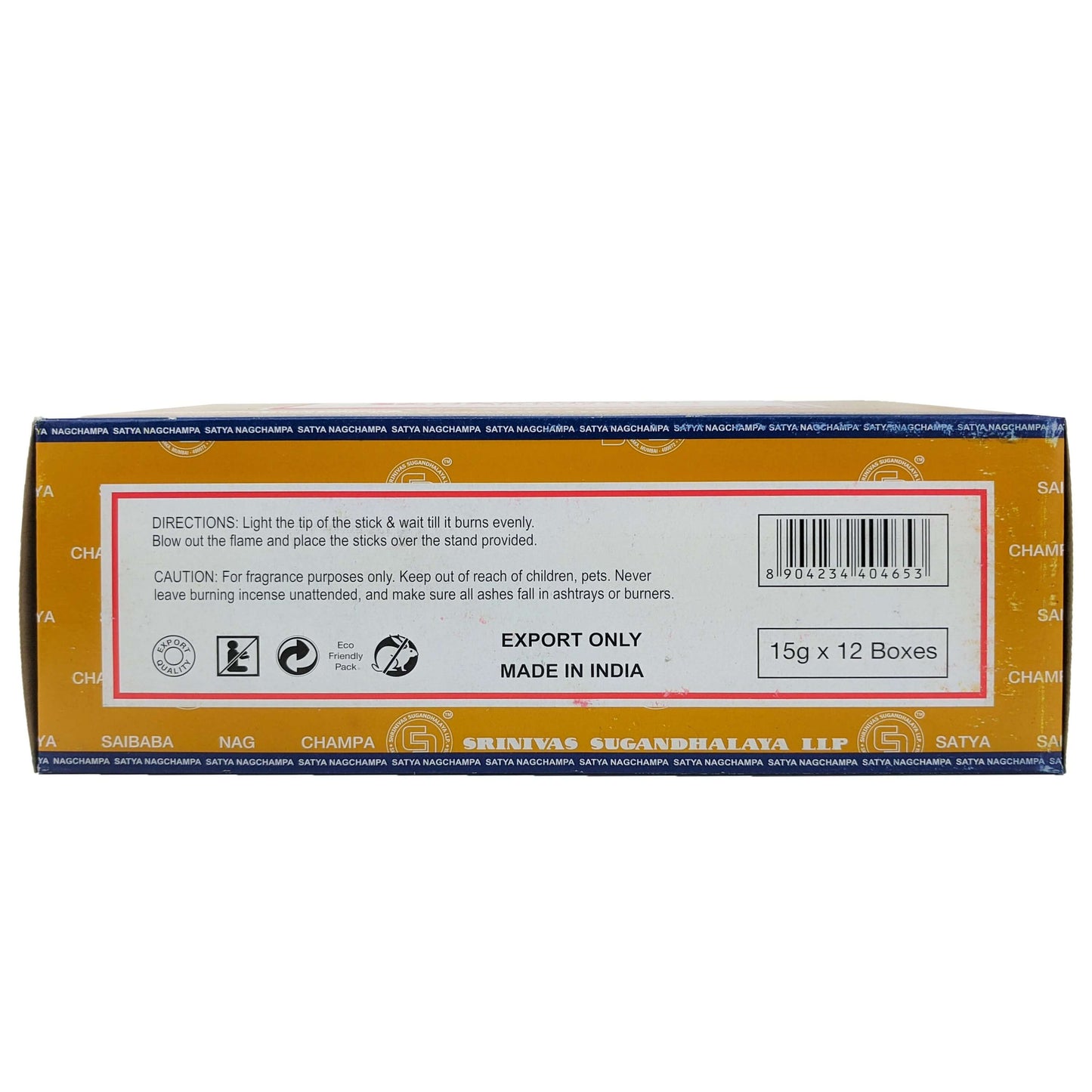 Satya Nag Champa Sandalwood Incense Sticks, 15g Pack