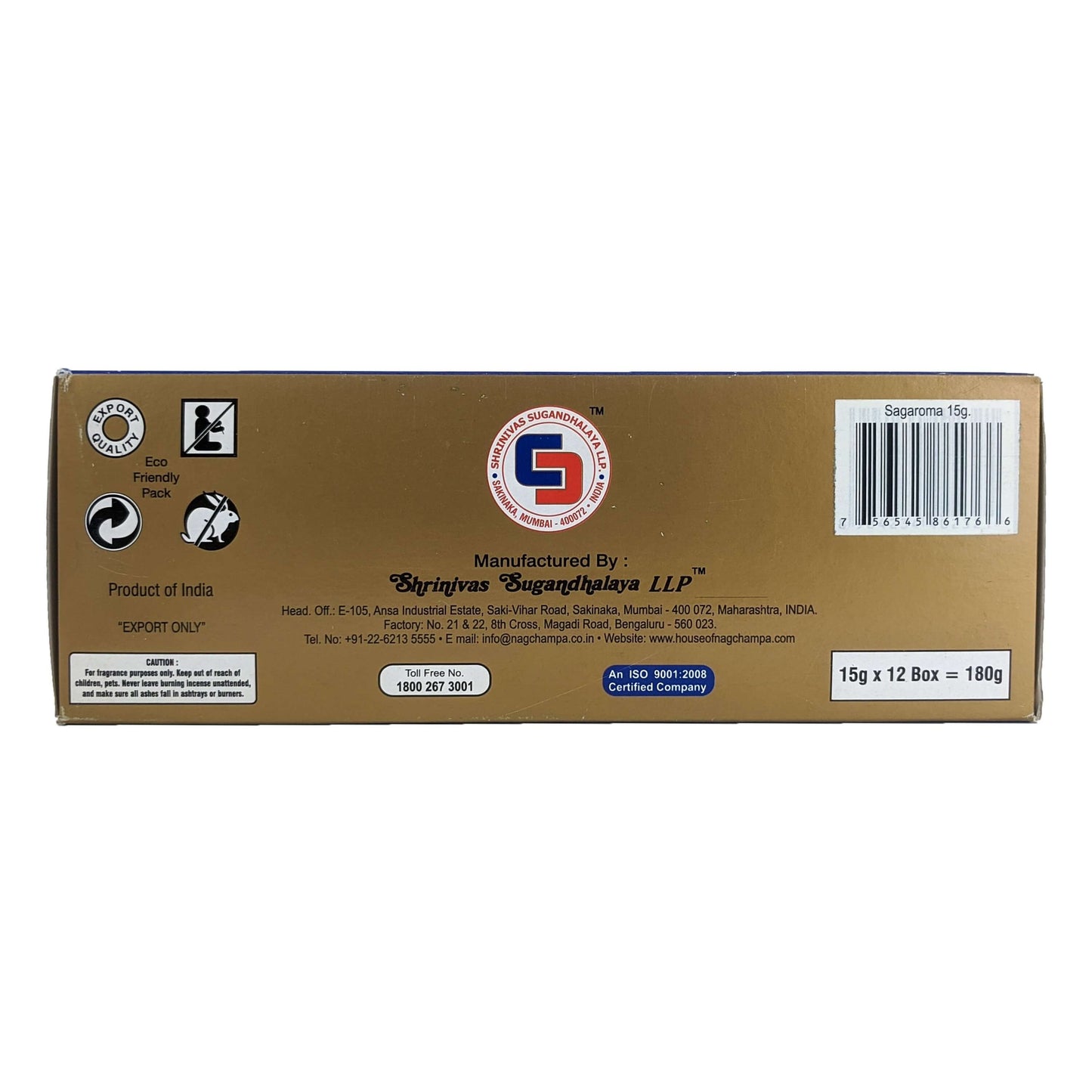 Satya Sagaroma Incense Sticks, 15g Pack