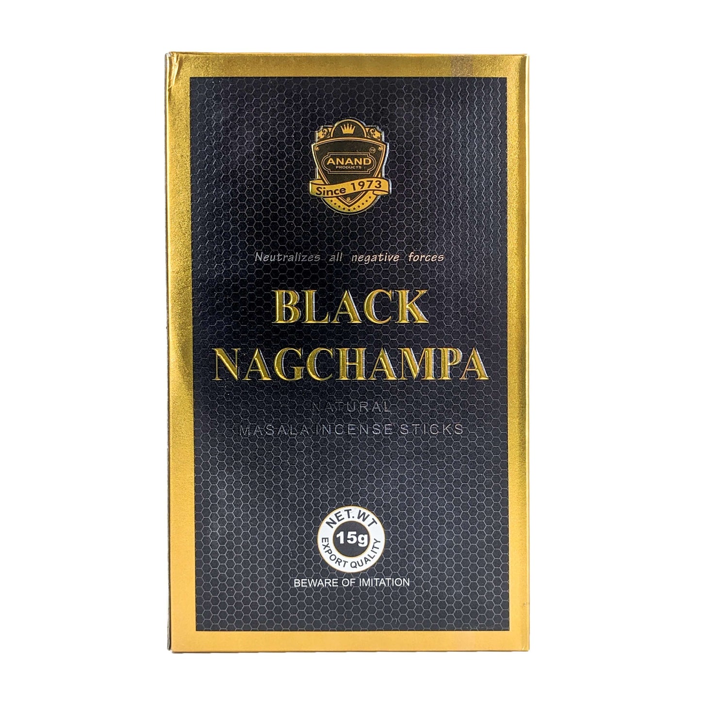 Anand Black Nag Champa Incense Sticks, 15g Pack