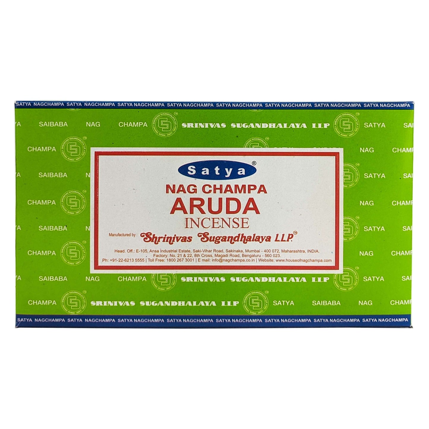 Satya Nag Champa Aruda Incense Sticks, 15g Pack