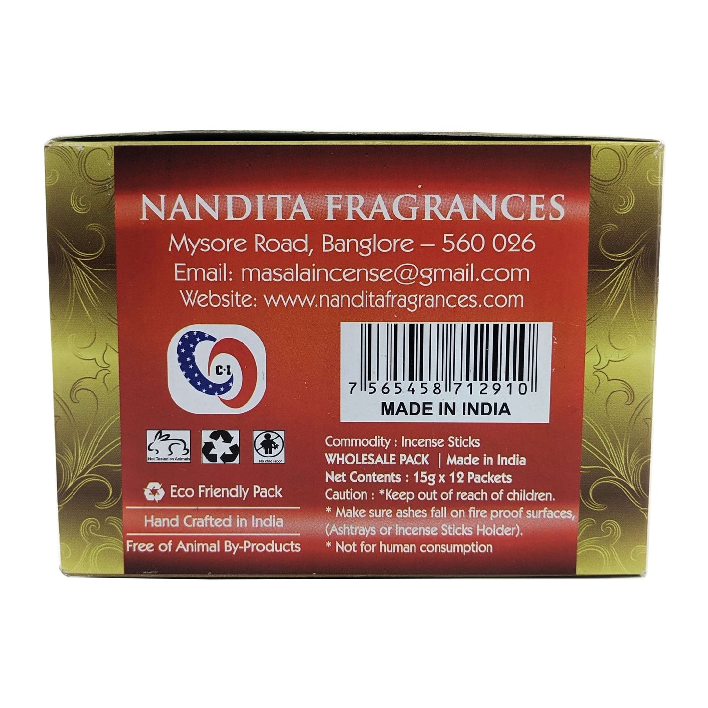 Nandita Acharya Incense Sticks, 15g Pack