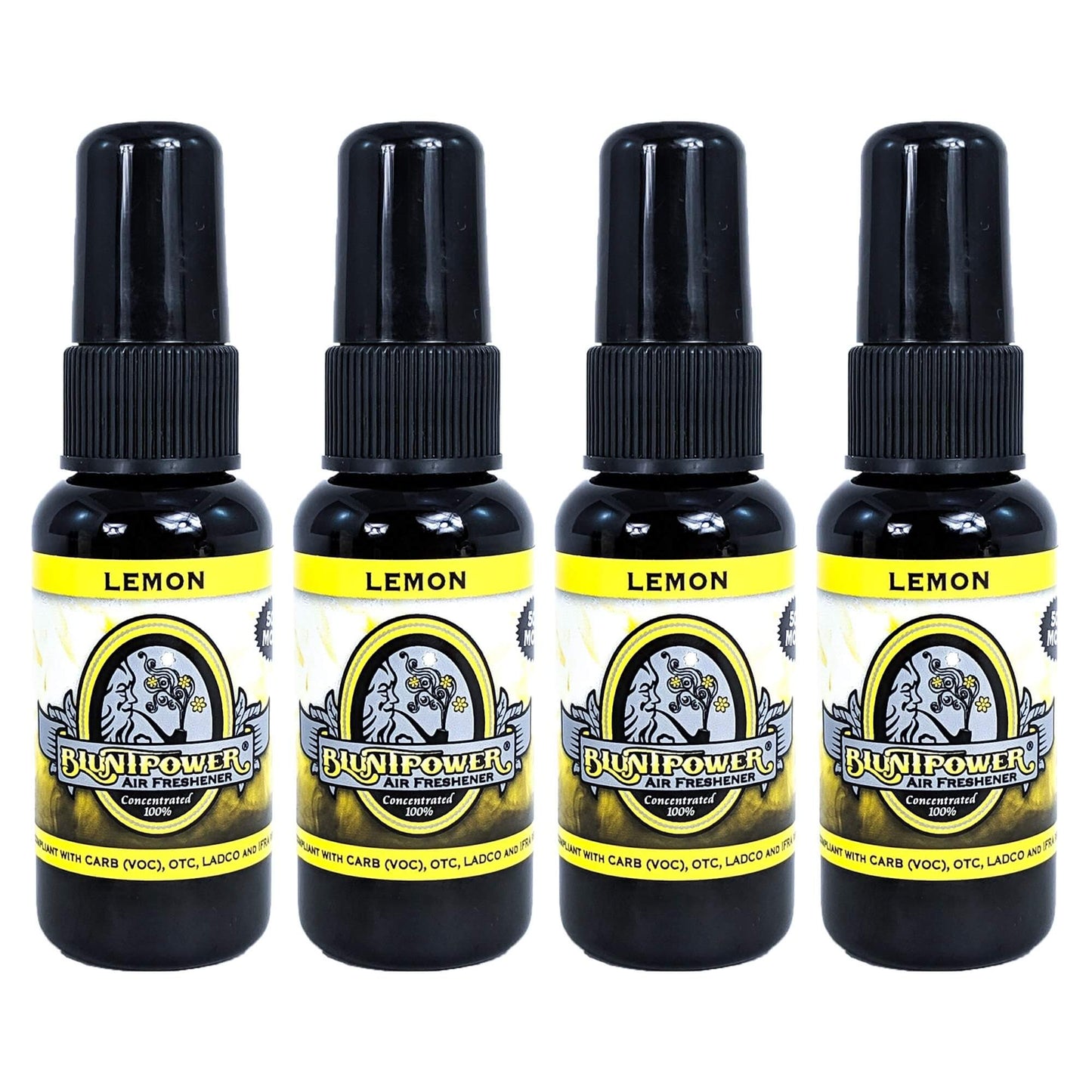 4-Pack: Blunt Power Spray 1.5 OZ Lemon Scent