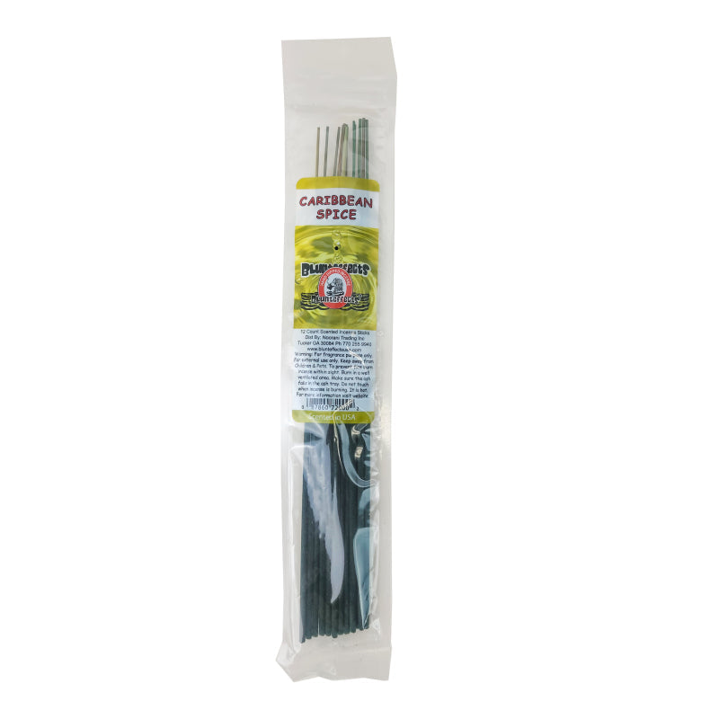 10.5" BluntEffects Incense Fragrance Wands, 12-Pack Caribbean Spice Scent