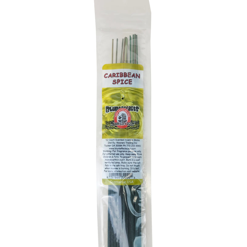 10.5" BluntEffects Incense Fragrance Wands, 12-Pack Caribbean Spice Scent