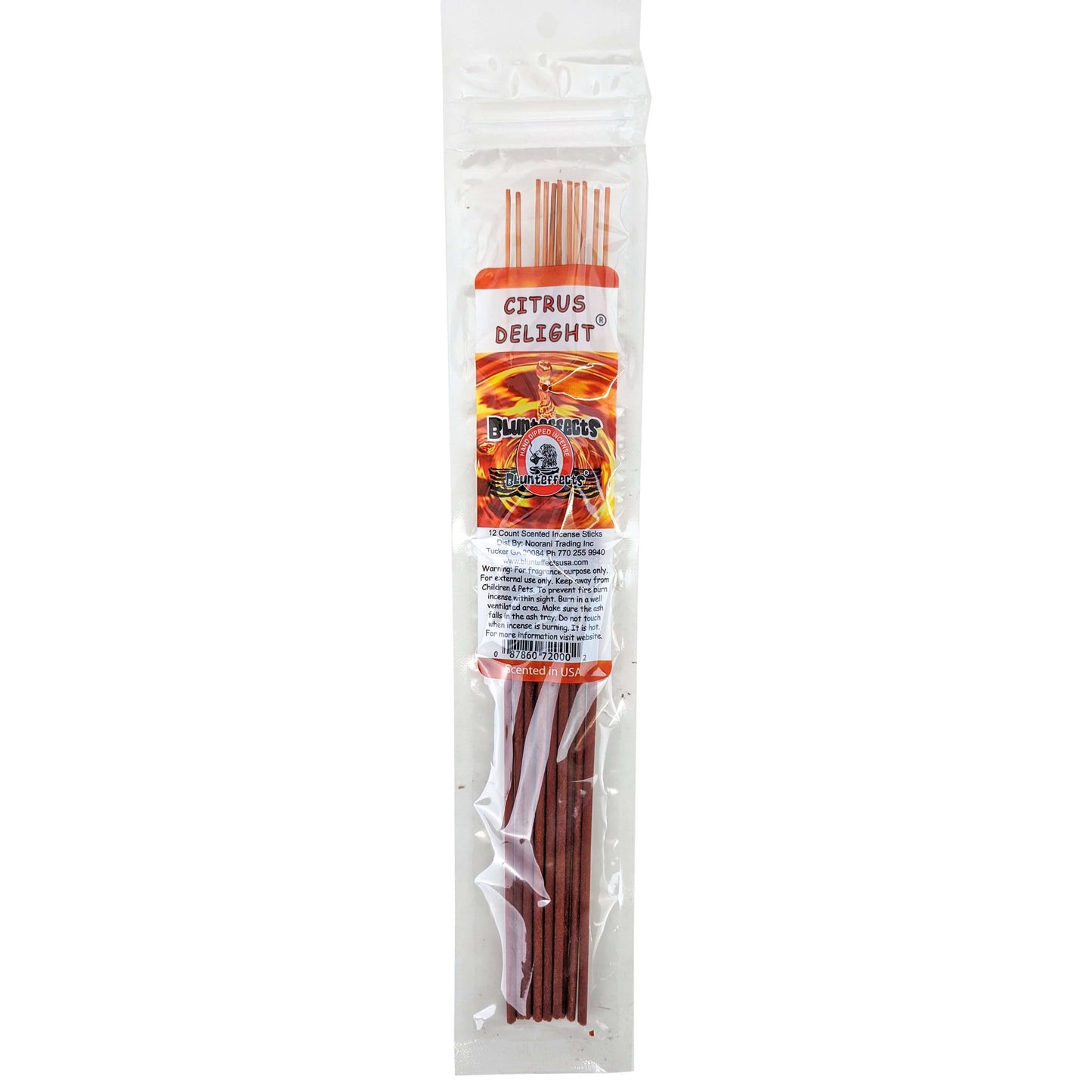 10.5" BluntEffects Incense Fragrance Wands, 12-Pack Citrus Delight Scent
