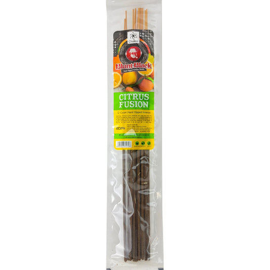 Citrus Fusion Scent 10.5" Blunt Black Incense, 12-Stick Pack