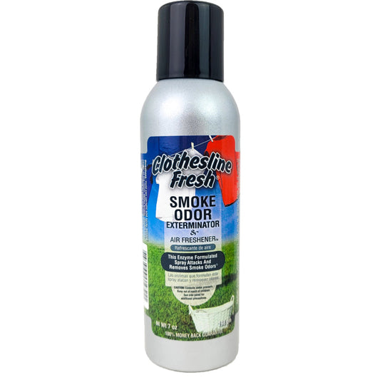Clothesline Fresh Scent 7oz Smoke Odor Exterminator Aerosol Can Spray