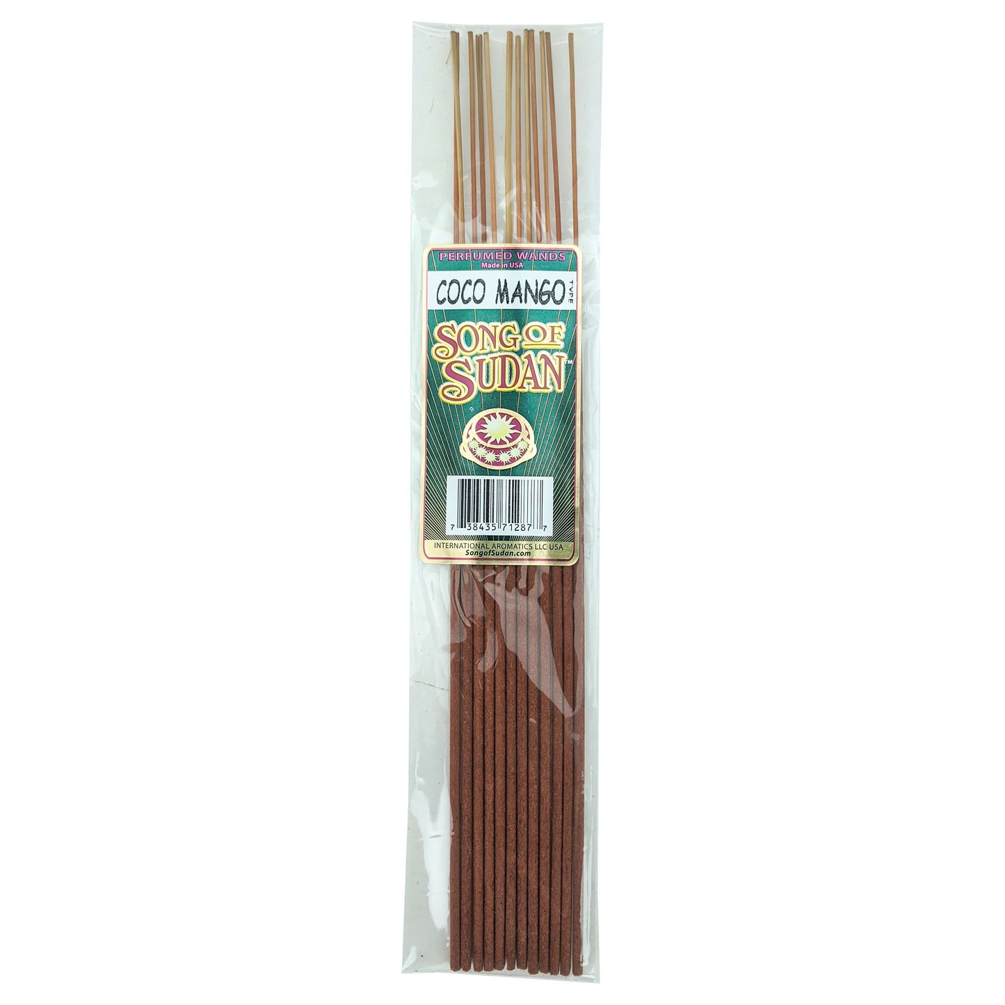 Song Of Sudan Handmade 11" Incense Sticks - Coco Mango Type Scent - 12 Sticks