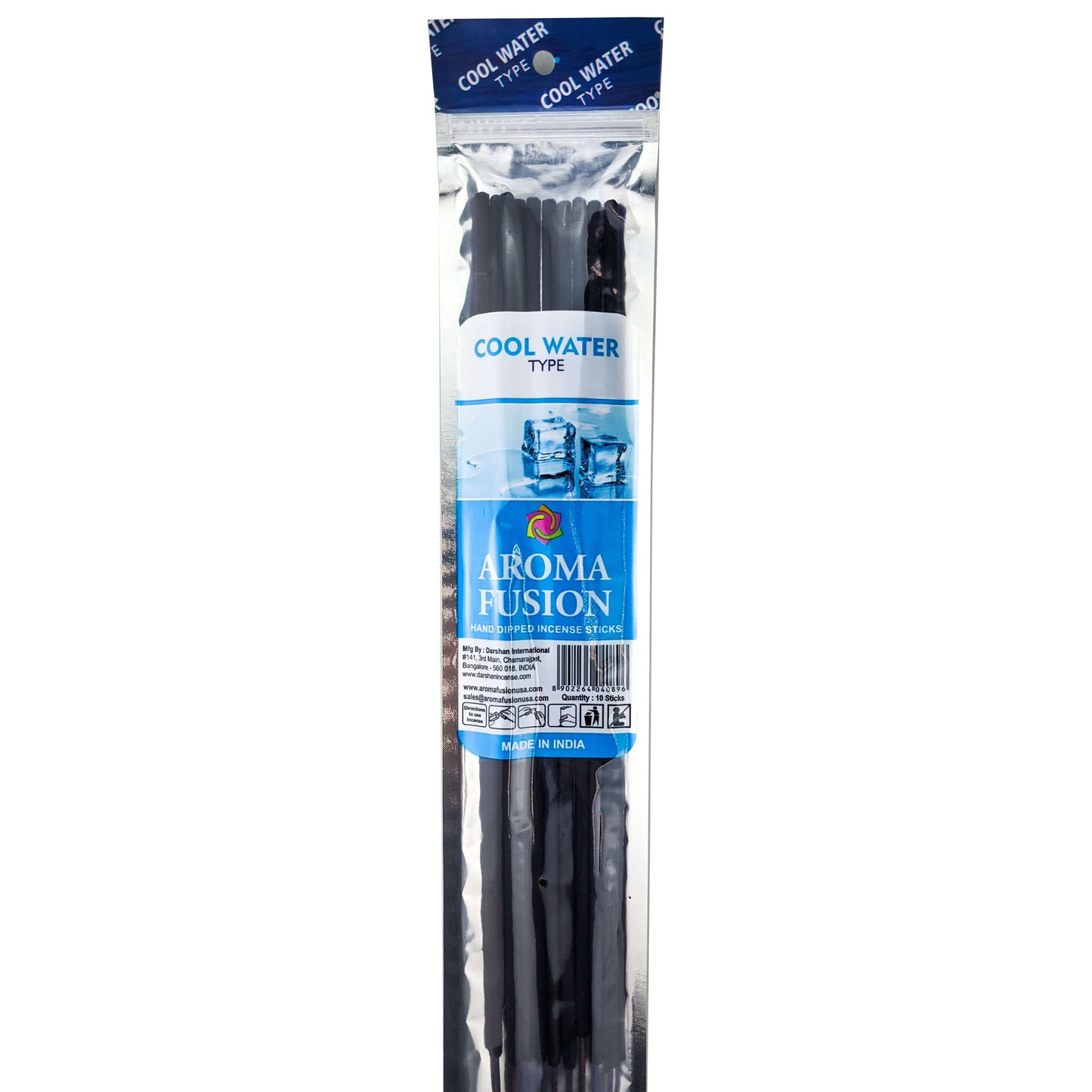 Cool Water TYPE Scent Aroma Fusion 19" Jumbo Incense, 10-Stick Pack