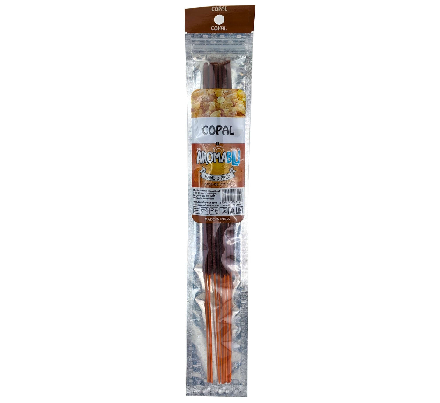 AromaBlu Hand Dipped 11" Incense Sticks, Copal Scent