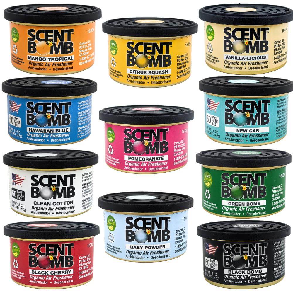 4-Pack Assorted Scent Bomb Organic Air Freshener Scent Cans
